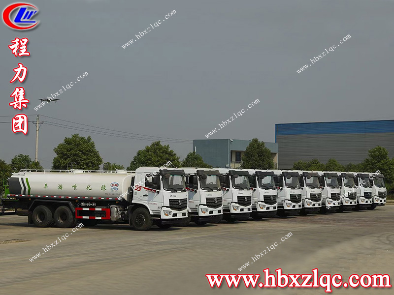 夏日炎炎，有你超甜——程力集團(tuán)批量東風(fēng)后雙橋D3L灑水車發(fā)車前往客戶所在地